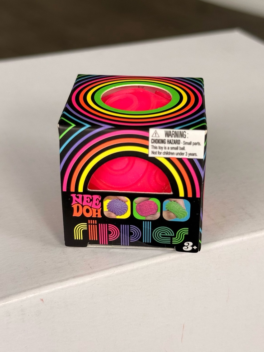 RARE NEON PINK NeeDoh Ripples Teenie Single Viral TikTok Squishy NIB AUTHENTIC